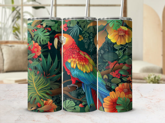 Colorful Macaw Jungle Design Tropical Flowers Tumbler product type
Macaw
Parrot
Tropical
Jungle
Bird
Vibrant
Colorful
Exotic
Nature
Leaves
Flowers
Botanical
Tumbler
Drinkware
Beverage
Gift
Wildlife
Rainforest
Art
Illustration
