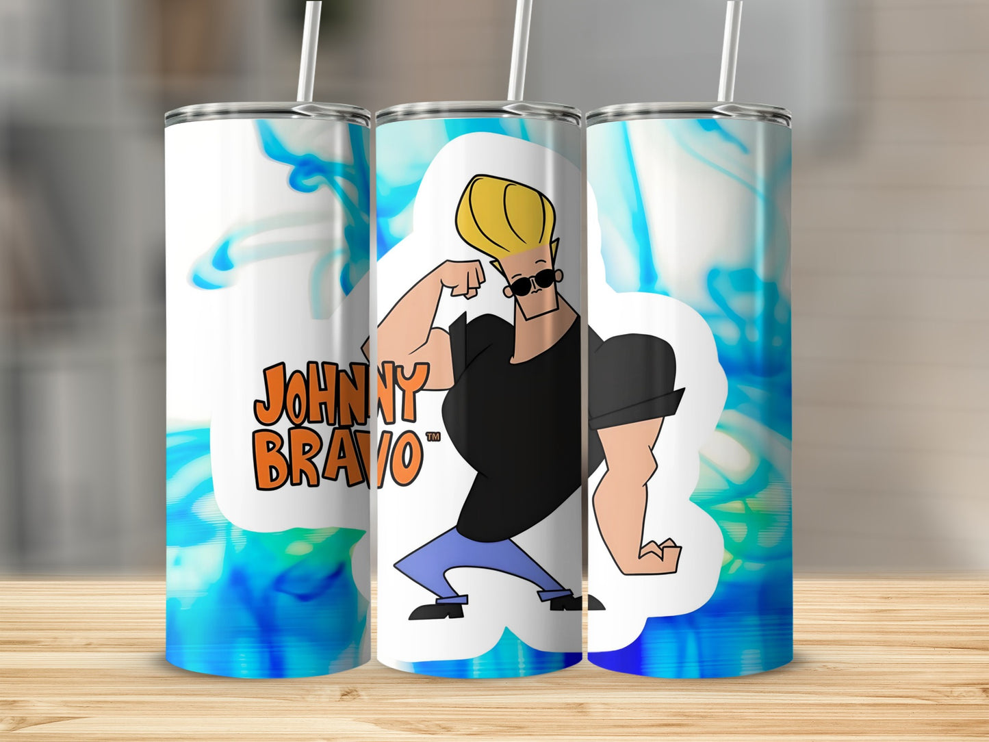 Johnny Bravo Cartoon Character Tumbler Cup