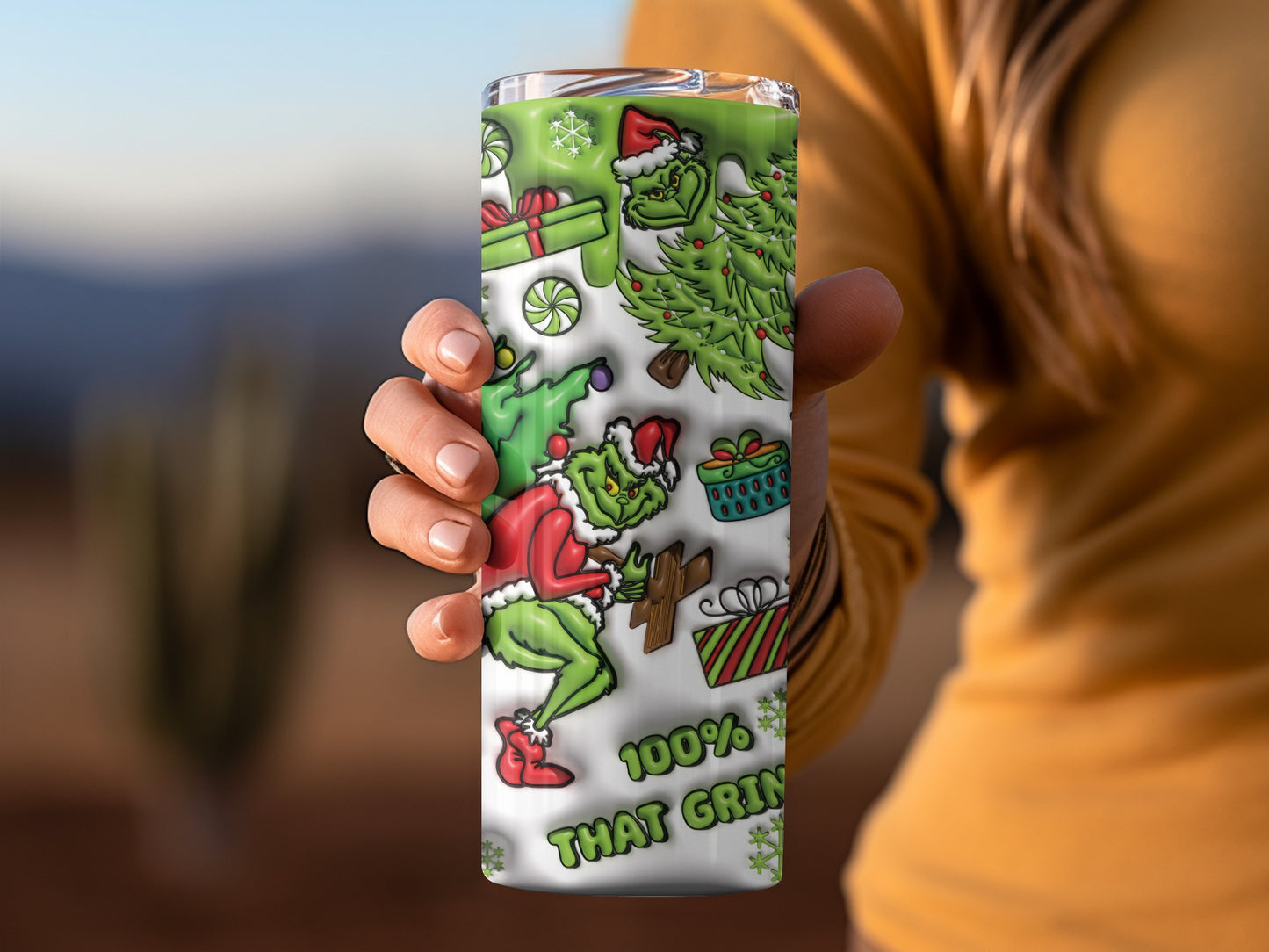 Funny Cartoon Grinch Christmas Holiday Design Product