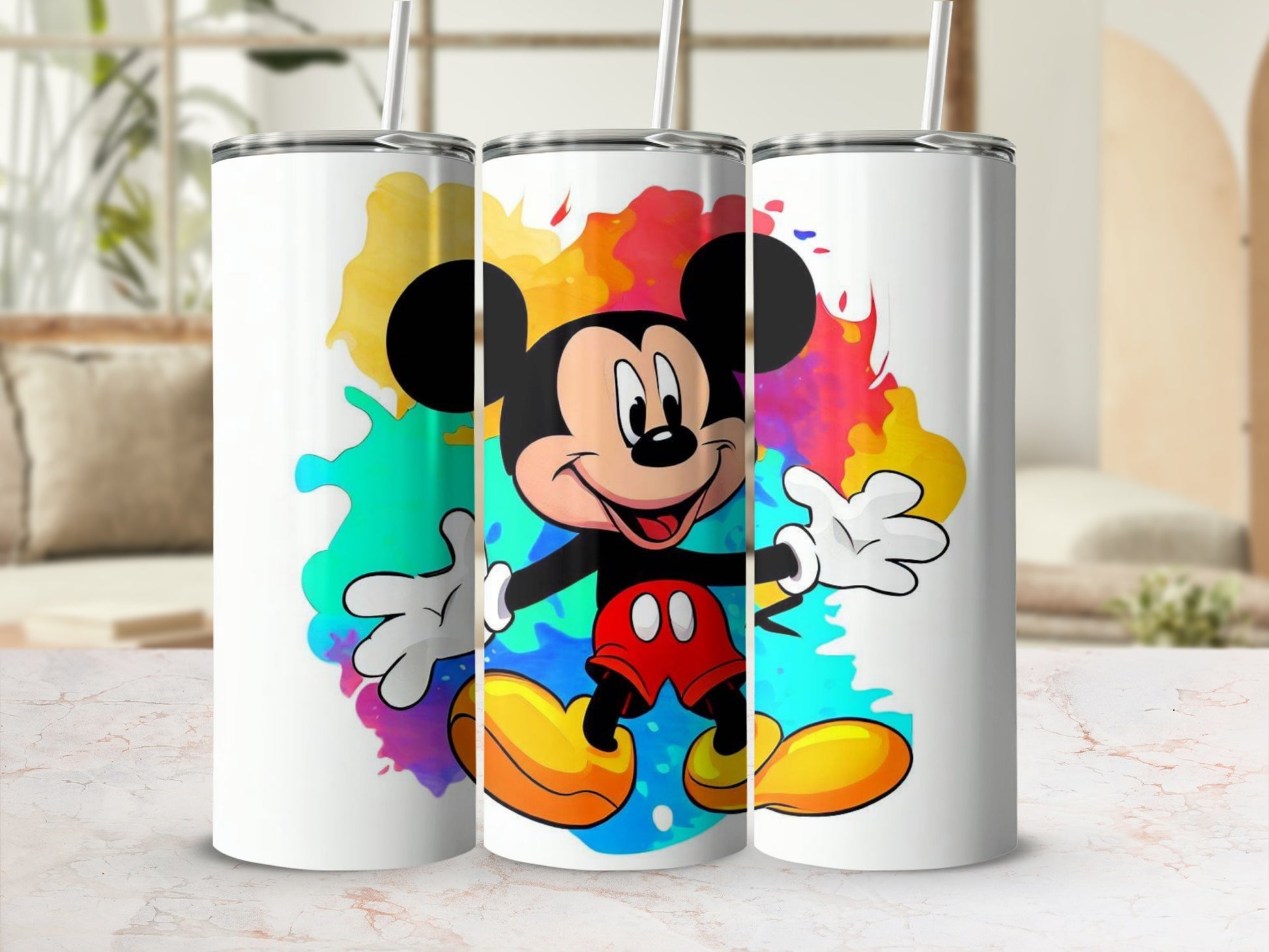 Colorful Mickey Mouse Design Tumbler for Kids