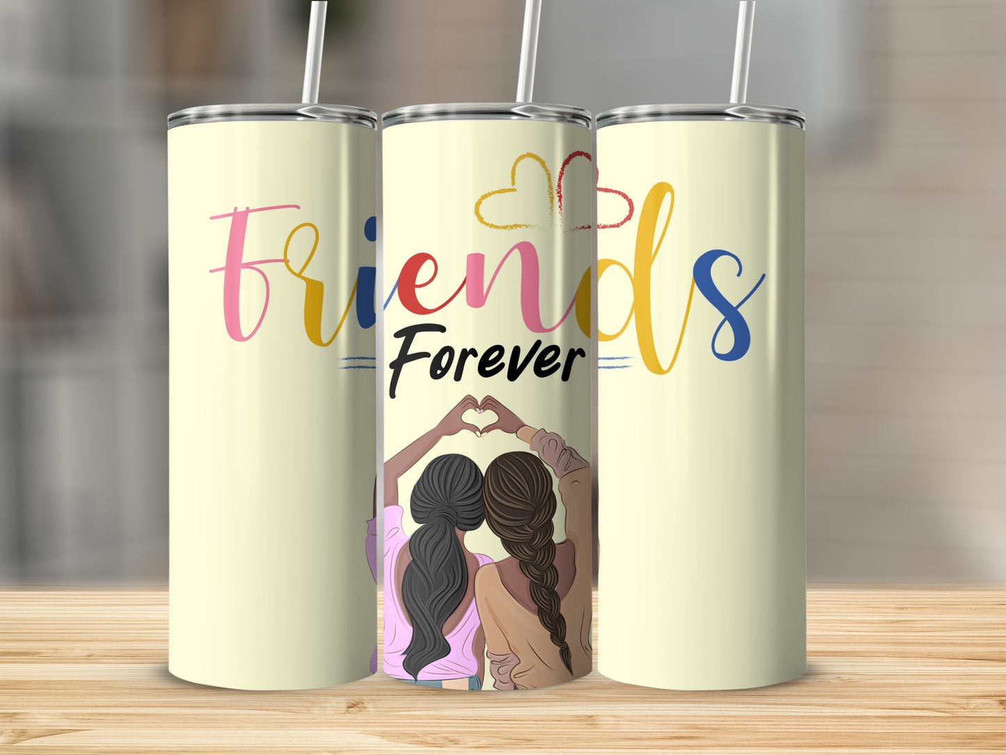 Friends Forever Colorful Tumbler for Best Friends
