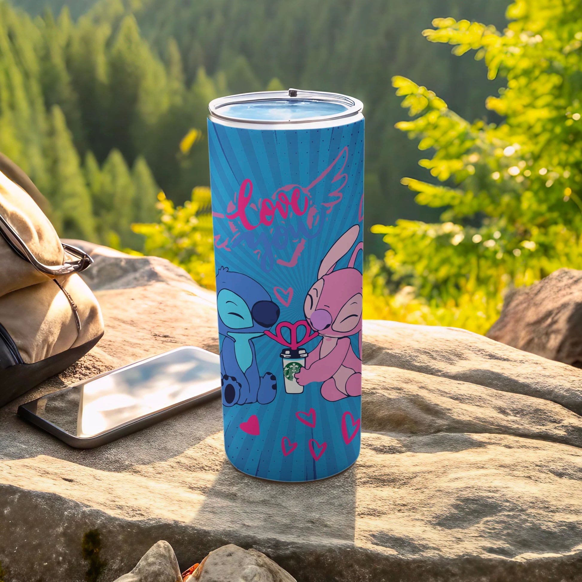 Cute Character Love Design Tumbler for a Fun Beverage Experience