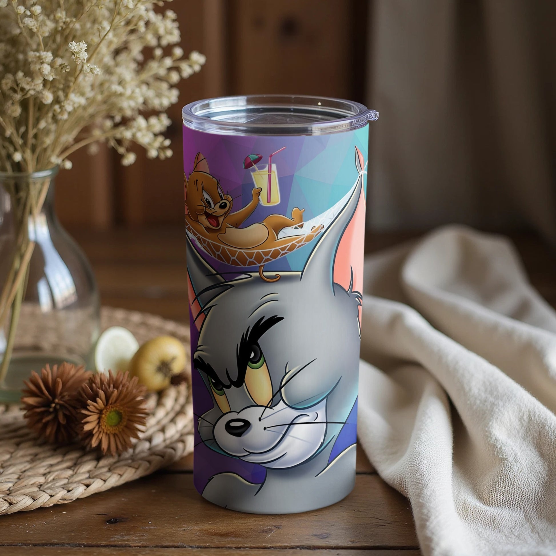 Tom and Jerry Fun and Colorful Tumbler for Beverages