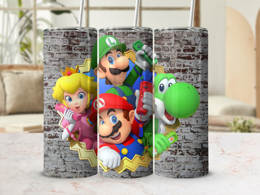 Vibrant Cartoon Characters Design Insulated Tumbler