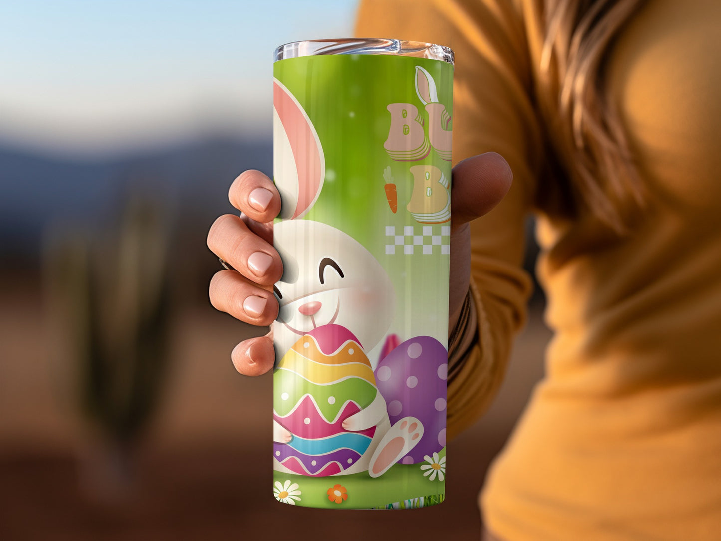 Cute Bunny Easter Egg Tumbler for Spring Festivities