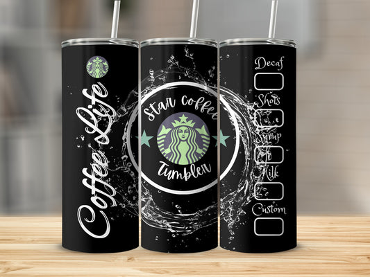 Coffee Life Star Coffee Tumbler with Drink Options