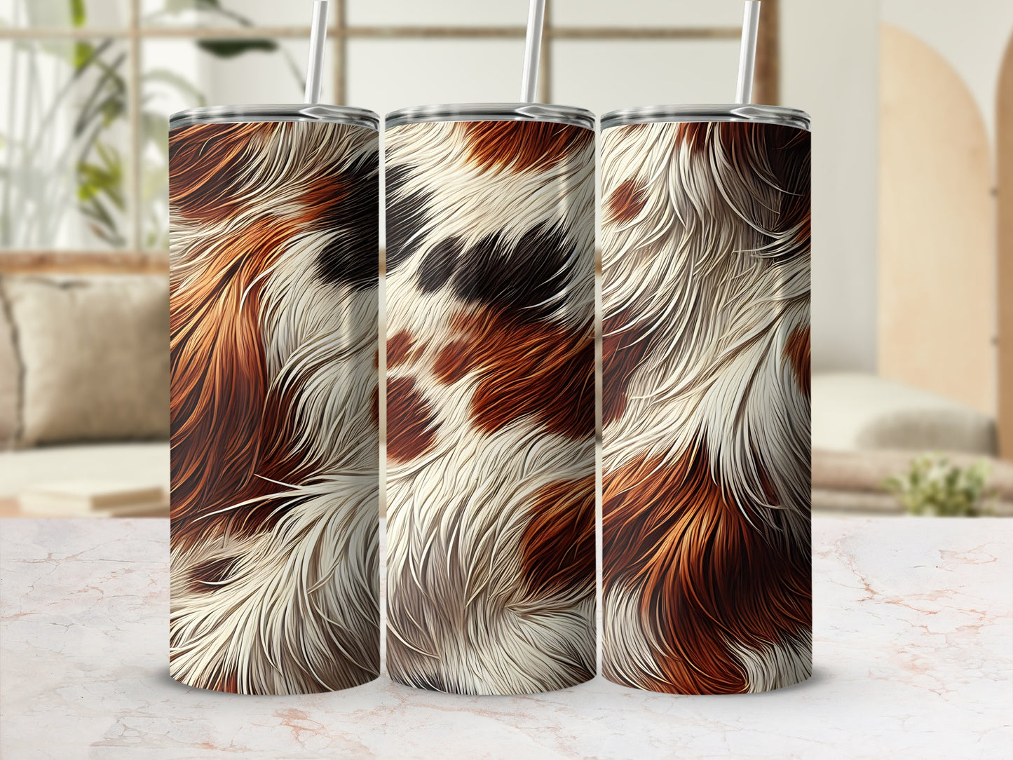 Western Inspired Cowhide Pattern Drink Tumbler product type