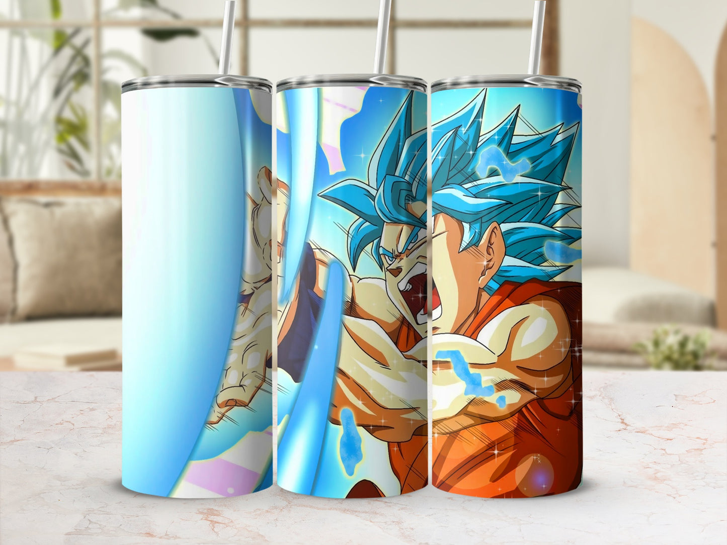 Super Saiyan Anime Character Tumbler for Fans