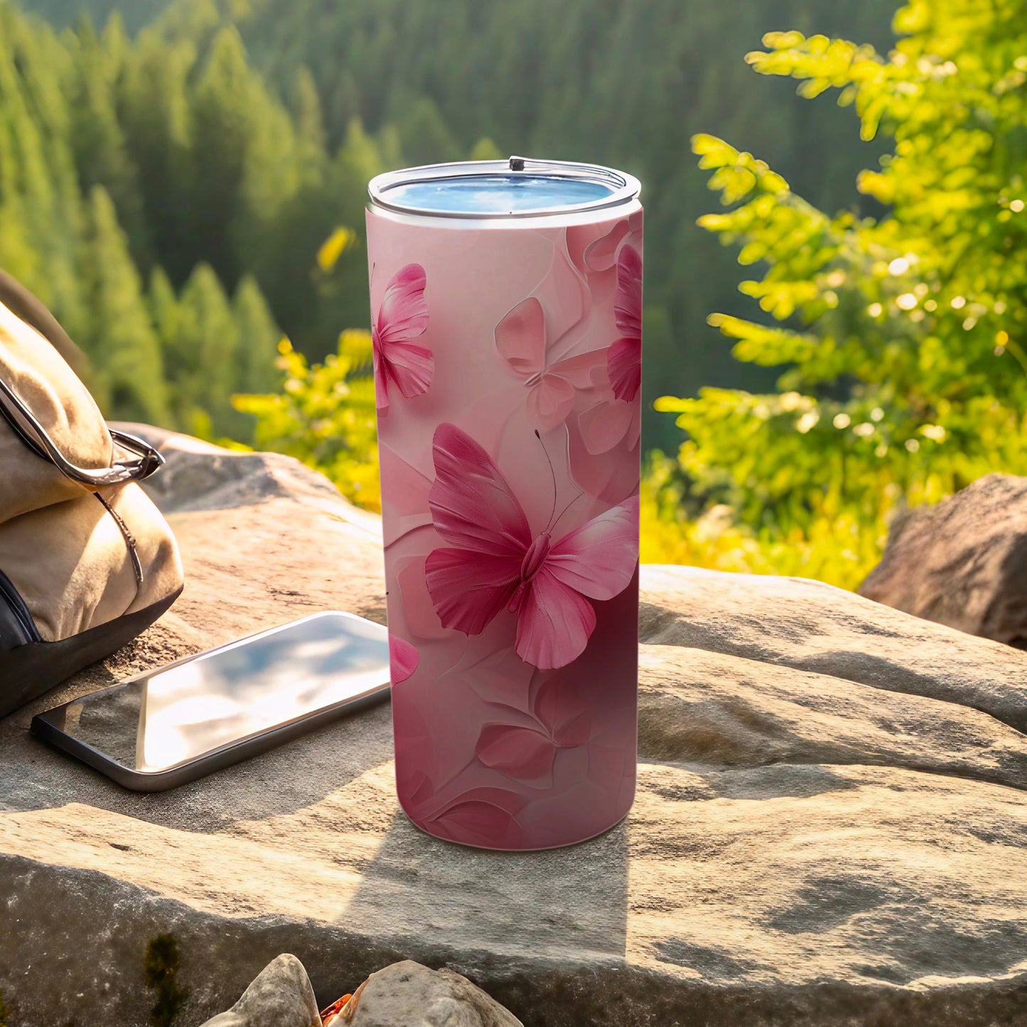 Pink Butterflies Artful Design Beverage Tumbler product type
Pink Tumbler, Butterfly Design, Insulated Tumbler, Travel Mug, Drinkware, Nature Inspired, Elegant Tumbler, Feminine Gift, Spring Theme, Summer Tumbler, Outdoor Gear, Pink Butterflies, Custom Tumbler, Unique Drinkware, Artful Pattern, Beverage Holder, Hot Cold Cup, Slim Tumbler, Pretty Design, Butterfly Art