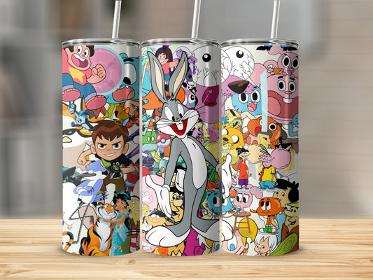 Cartoon Characters Printed Colorful Tumbler product