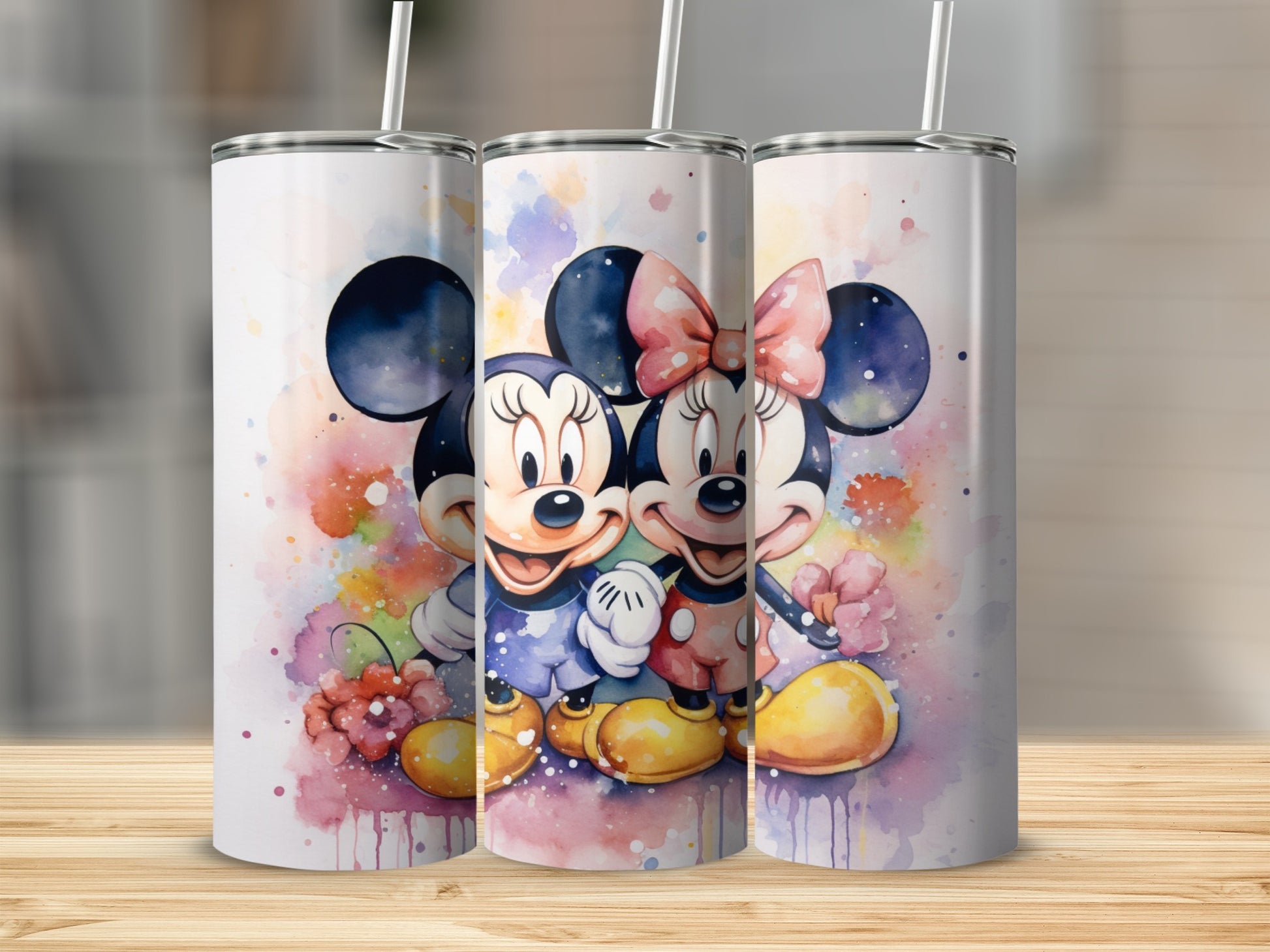 Colorful Mickey and Minnie Mouse Tumbler product
