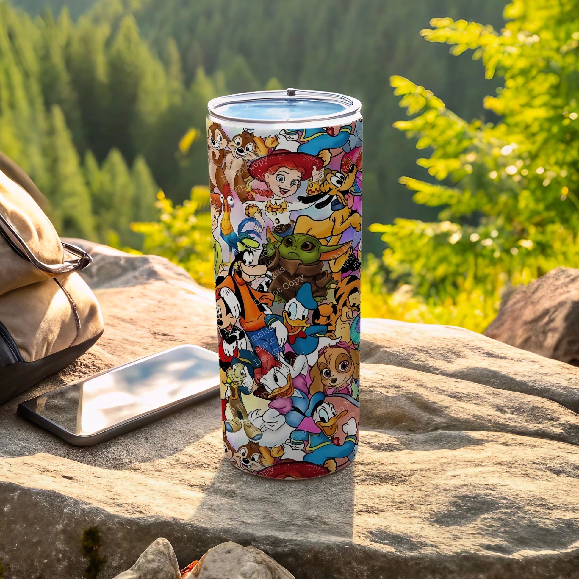 Colorful Cartoon Characters Insulated Tumbler Cup