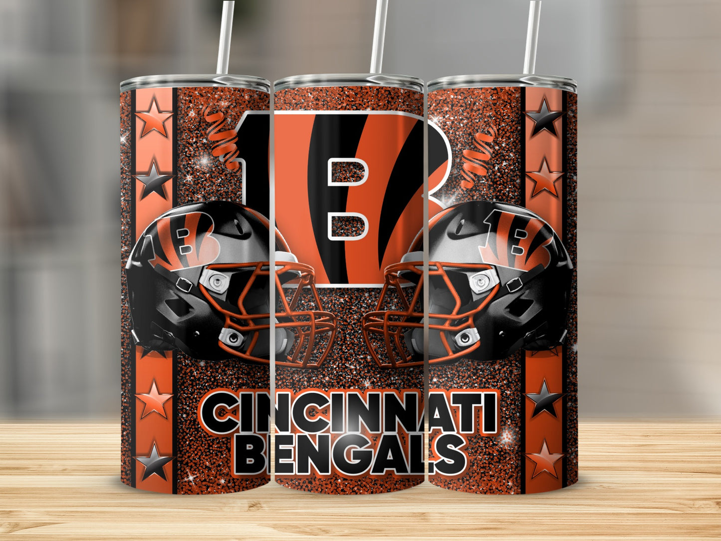 Cincinnati Bengals Football Helmets Team Logo Design Tumblers