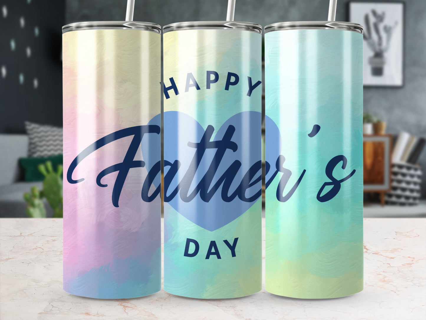Happy Father's Day Gradient Travel Tumbler Drinkware
