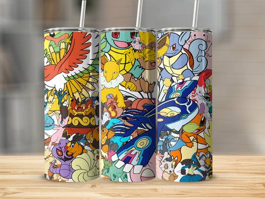 Colorful Anime Character Design Insulated Tumbler Cup