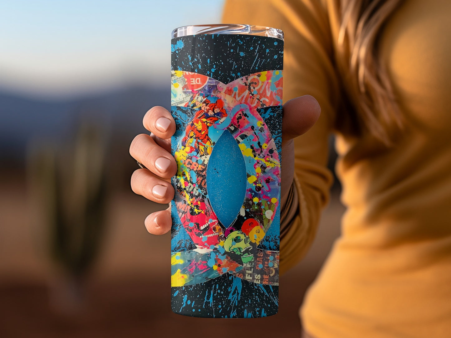 Colorful Abstract Art Design Insulated Tumbler Cup