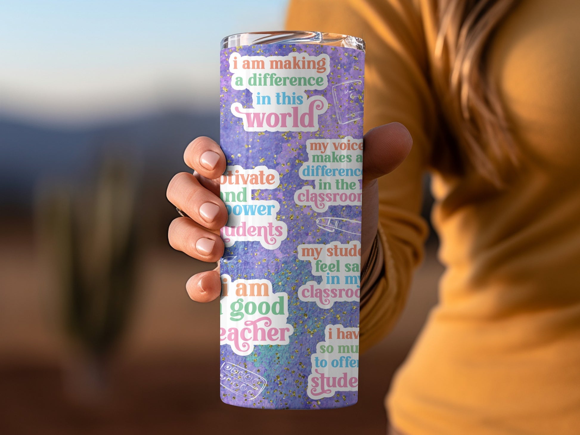 Motivational Teaching Quotes Insulated Tumbler Cup