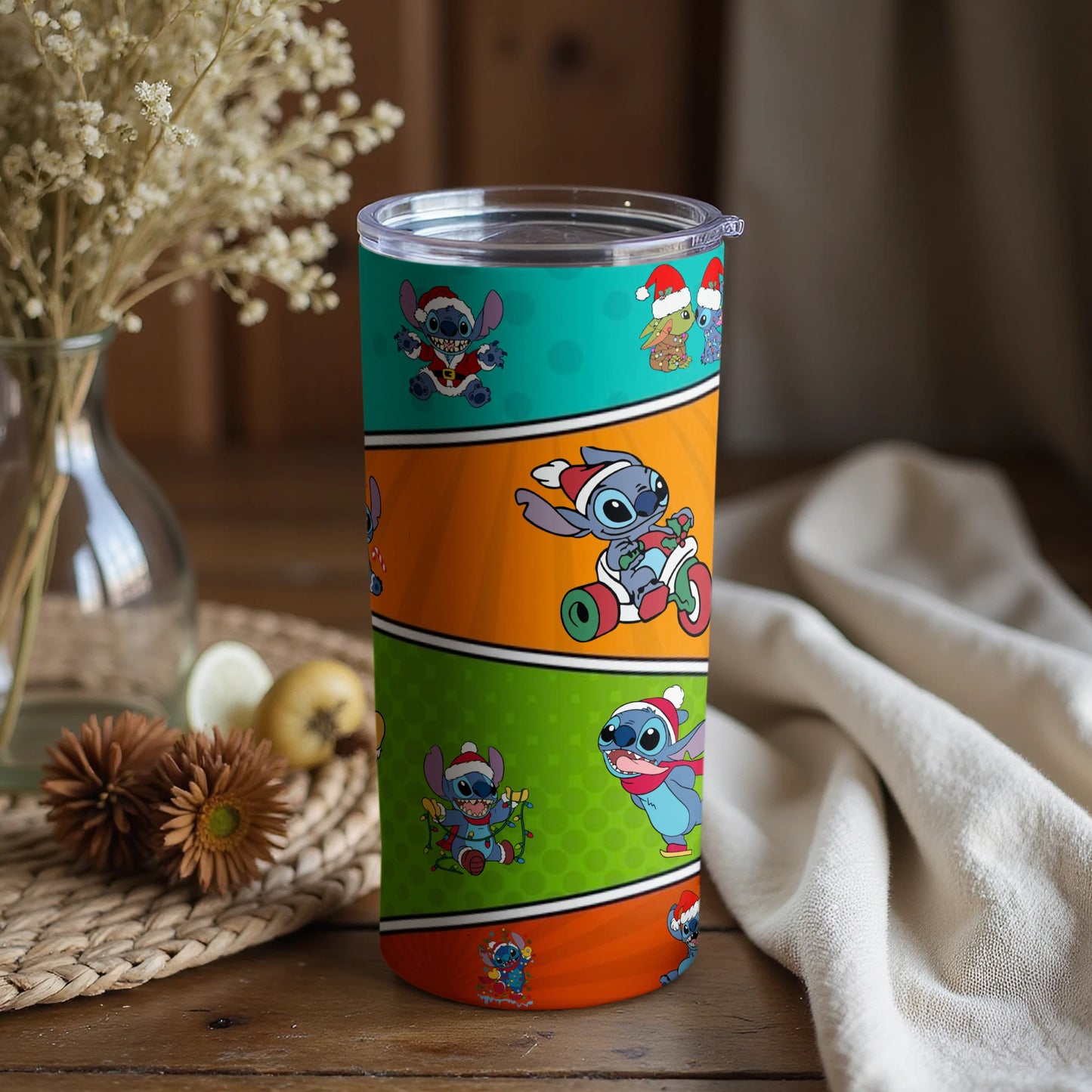Colorful Tumbler Featuring Animated Characters