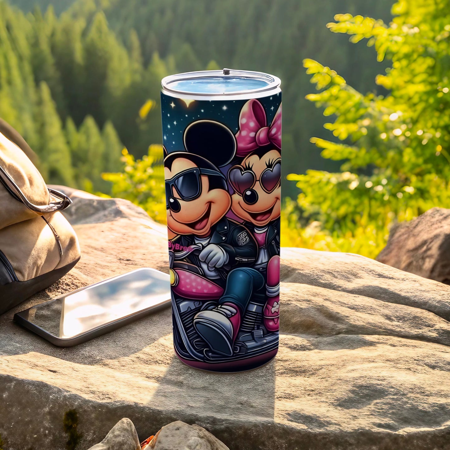 Cool Mickey and Minnie Mouse Travel Tumbler Cup