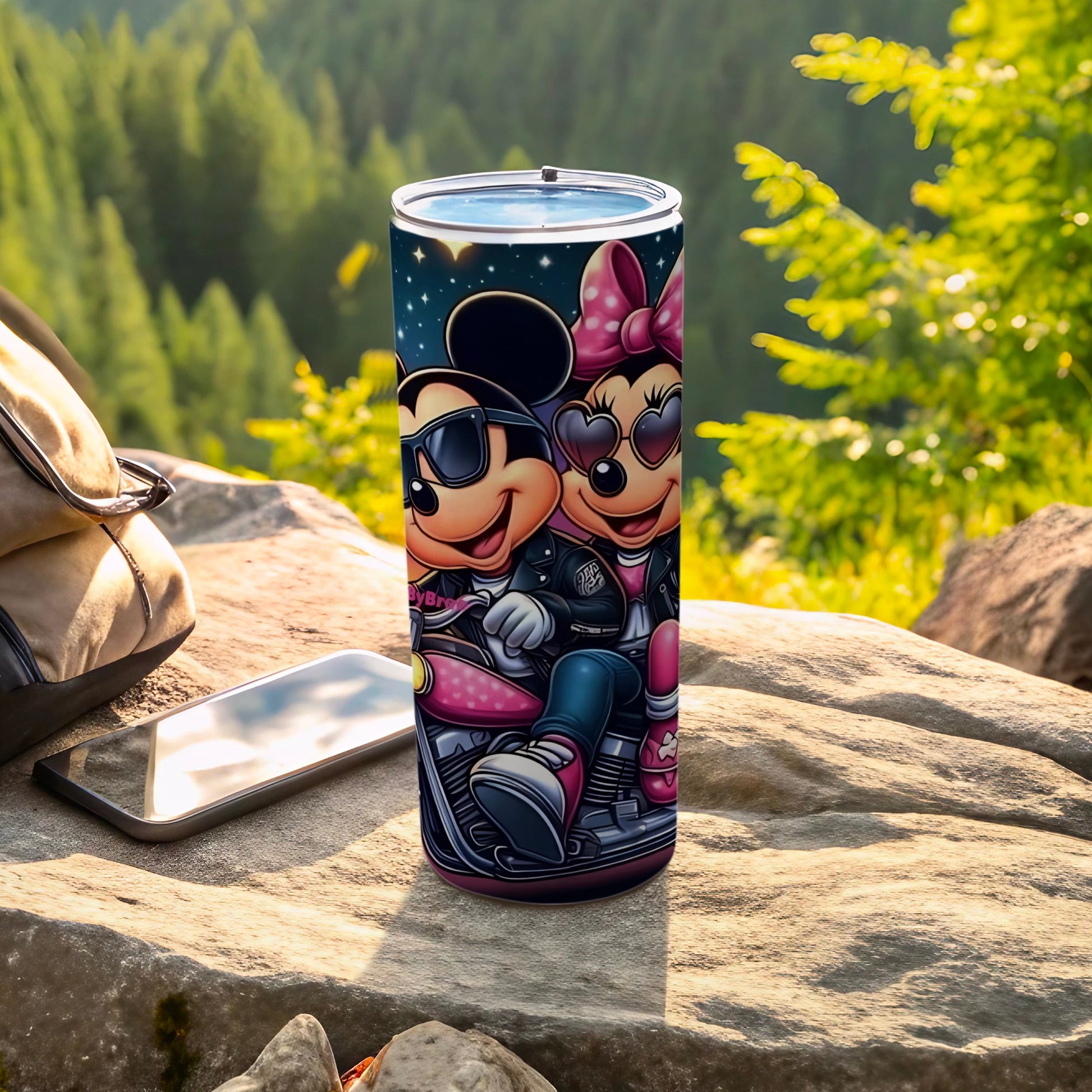 Cool Mickey and Minnie Mouse Travel Tumbler Cup