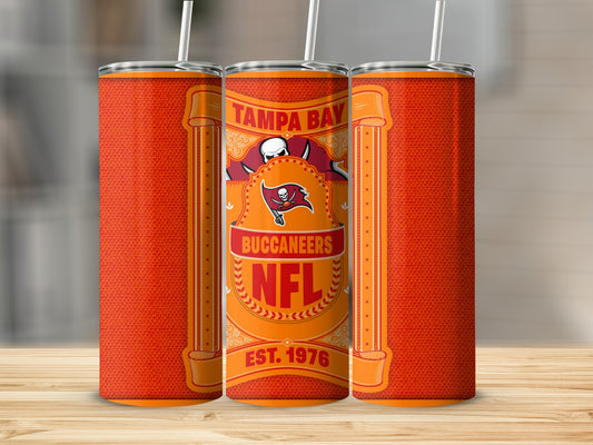 Tampa Bay Buccaneers Est 1976 NFL Team Design Tumbler