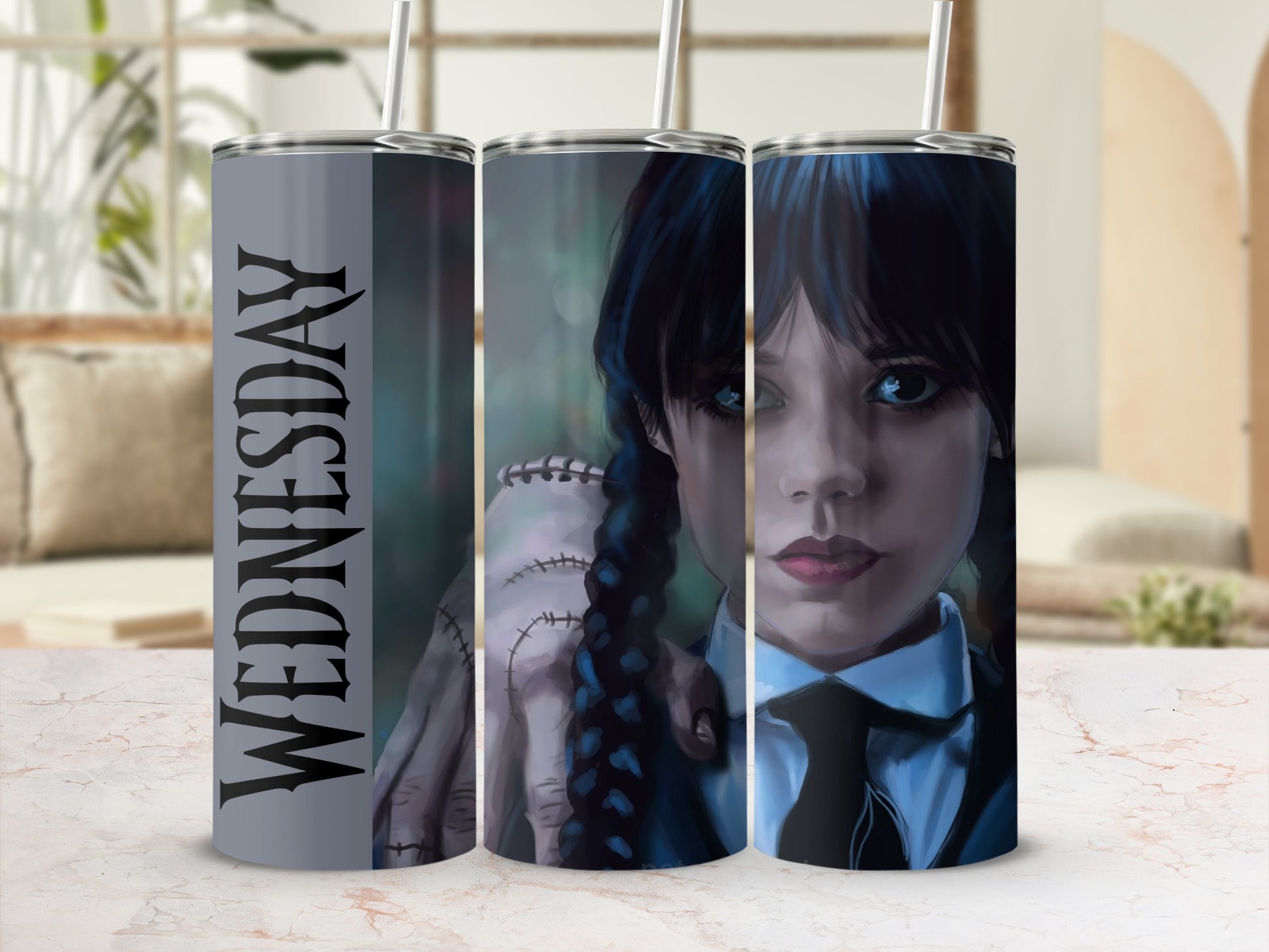 Wednesday Addams Inspired Stainless Steel Tumbler