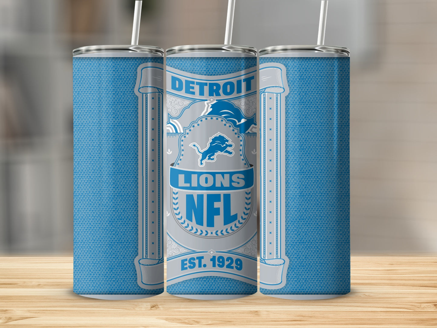 Detroit Lions NFL Est. 1929 Team Design Tumbler