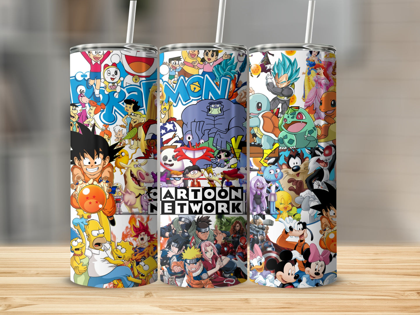 Cartoon Characters and Logo Tumbler Cup
