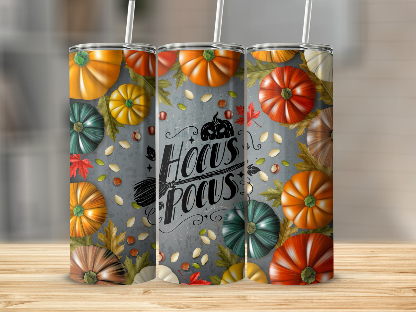 Hocus Pocus Pumpkin and Leaves Design product