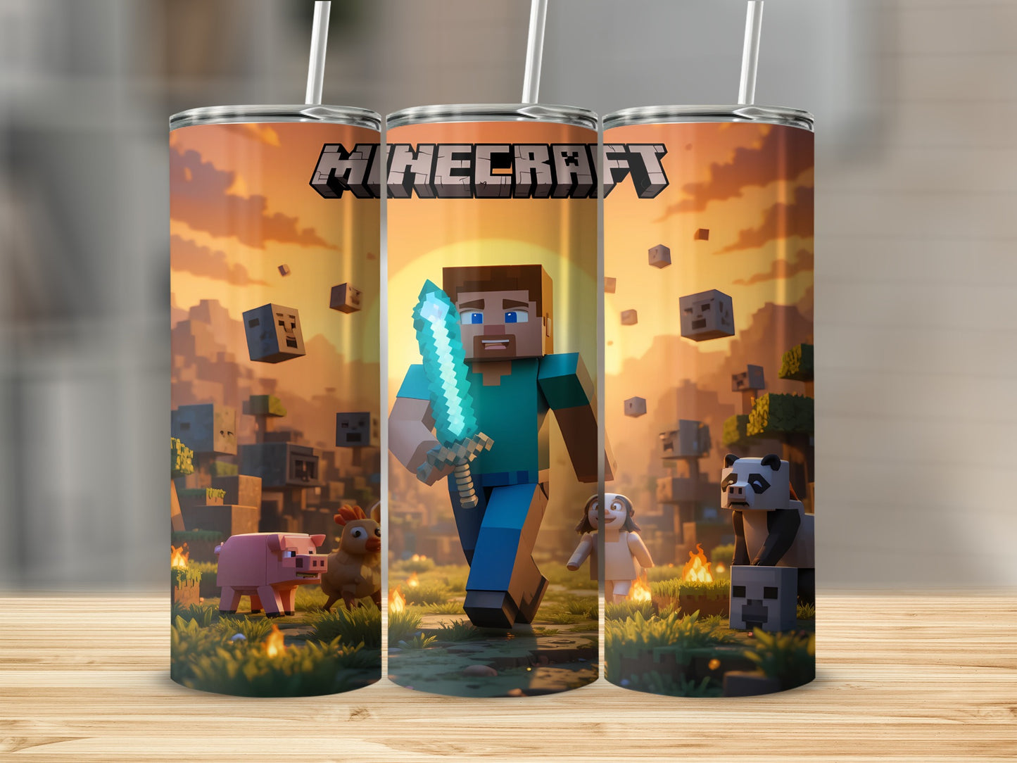 Minecraft Character and Animals Design Tumbler