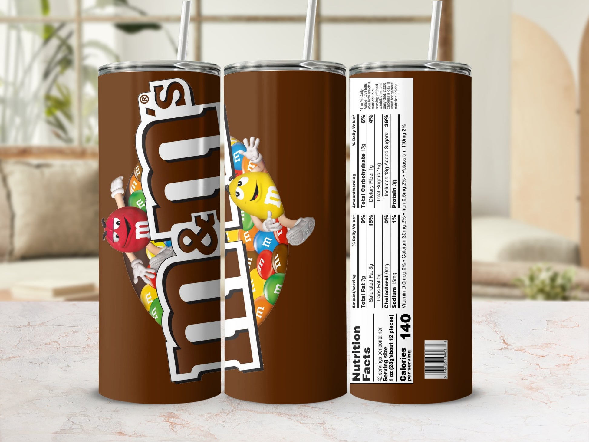 M&M's Characters Brown Tumbler Nutrition Facts product type