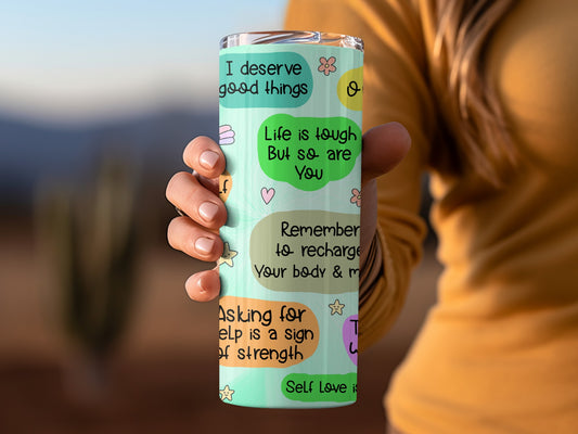 Motivational Quotes Insulated Tumbler for Daily Inspiration