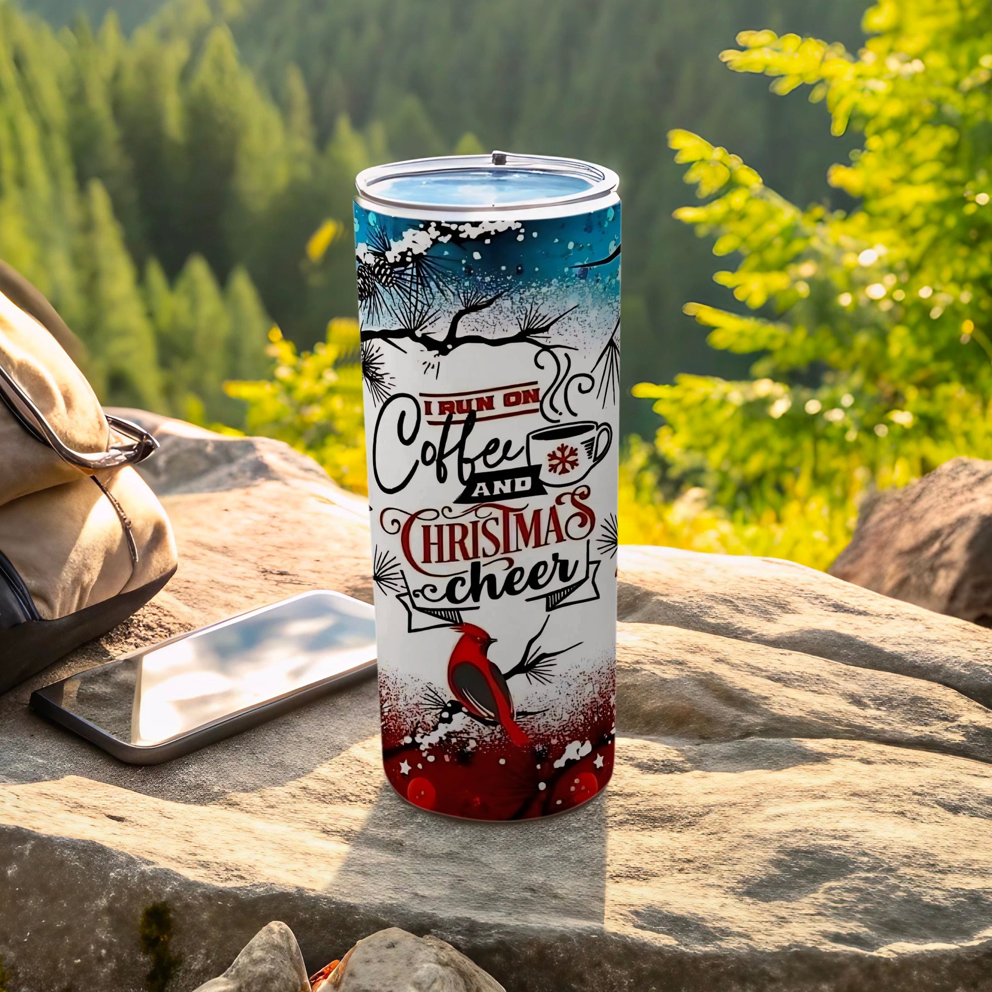 Coffee and Christmas Cheer Insulated Travel Mug