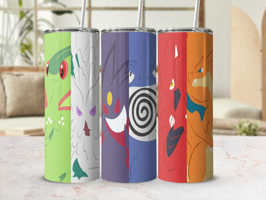 Colorful Animated Character Design Insulated Tumblers
