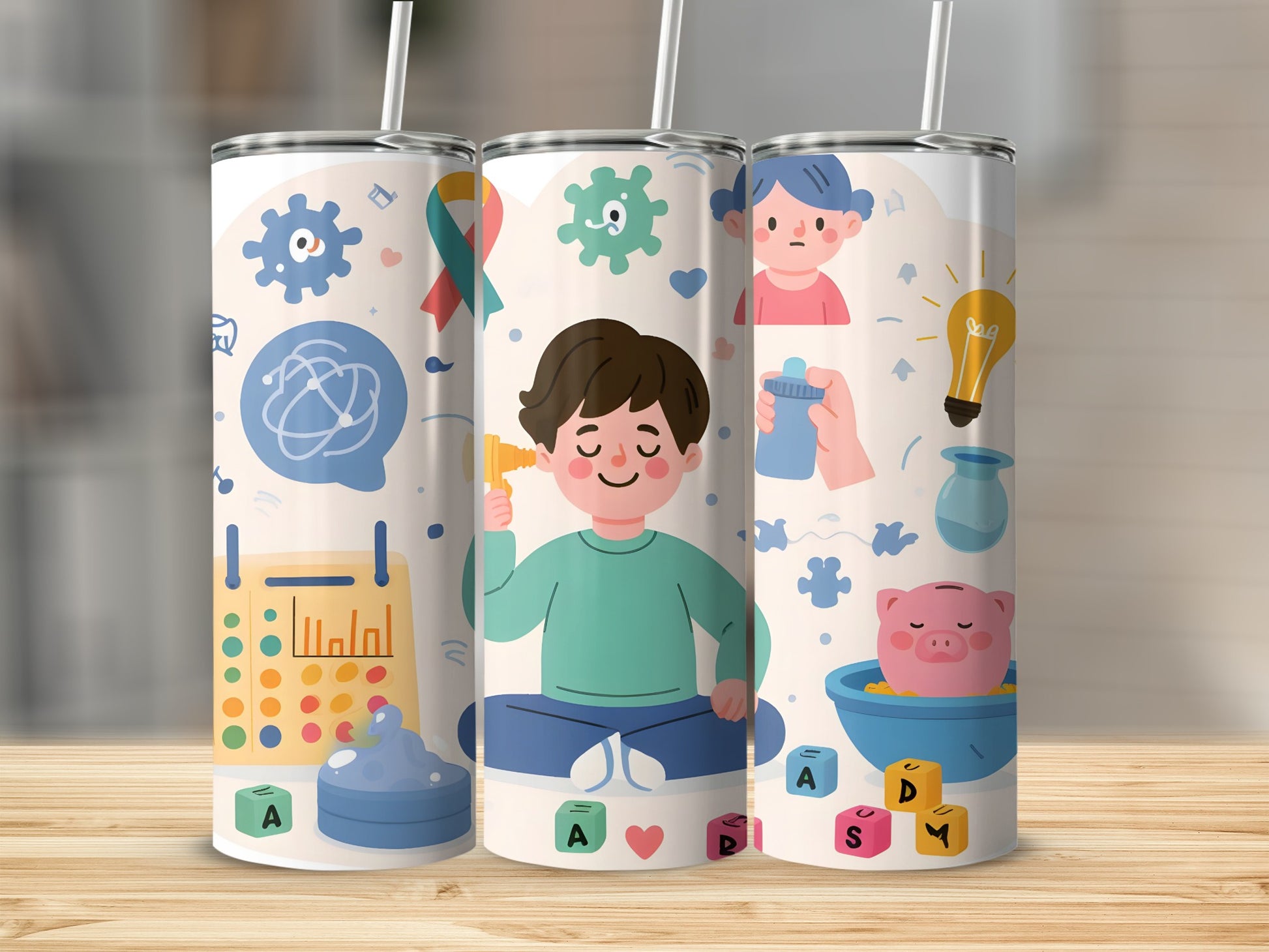 Educational Child Learning Themed Tumbler Cup