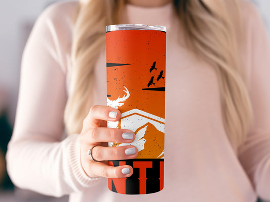 Vibrant Deer and Birds Scenic Insulated Travel Tumbler