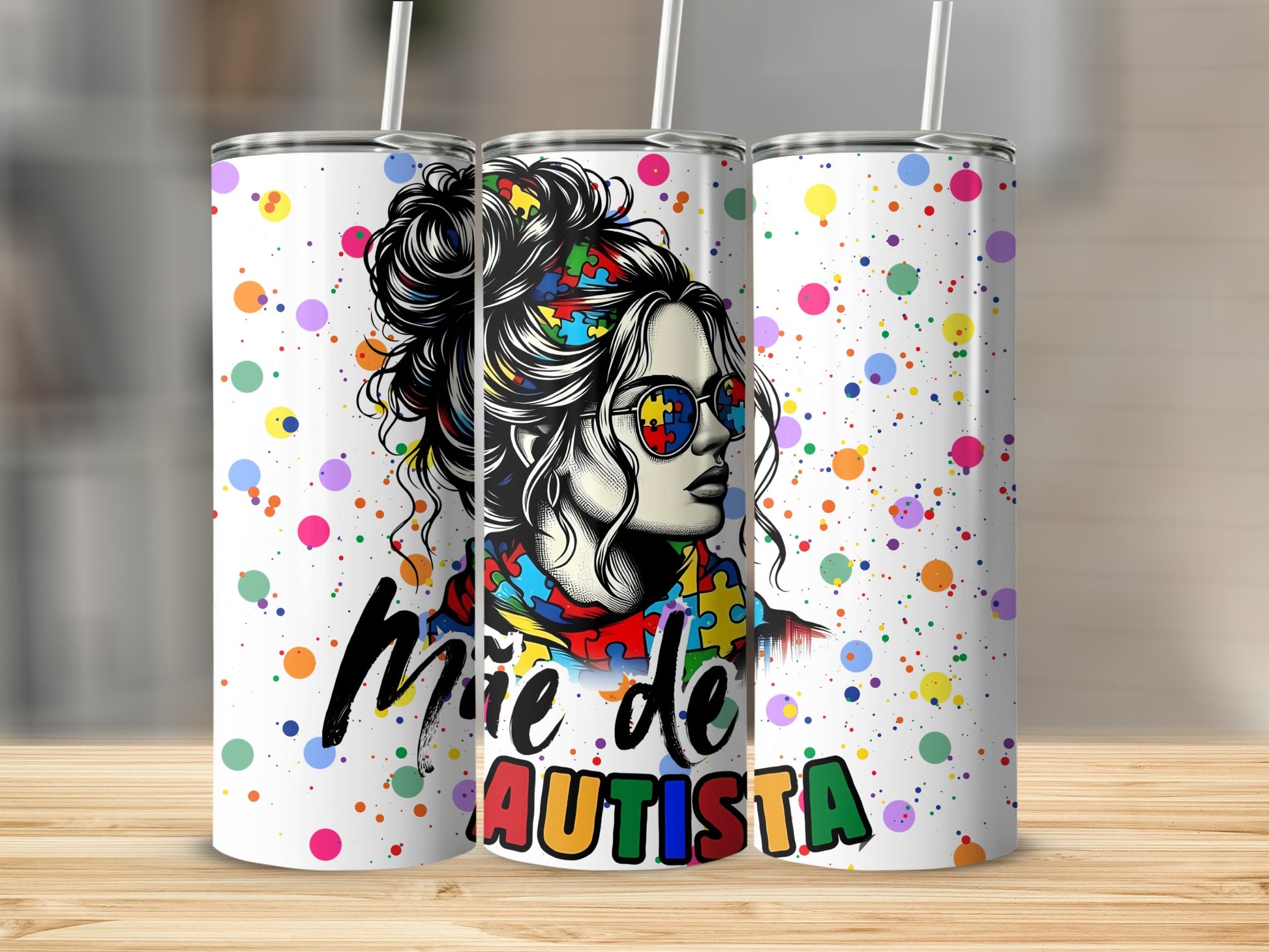 Mie de Autista Colorful Tumbler for Unique Drinkware