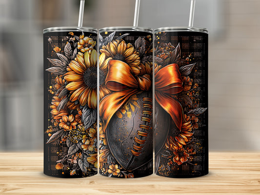 Sunflower and Heart Design Pattern Tumbler Product