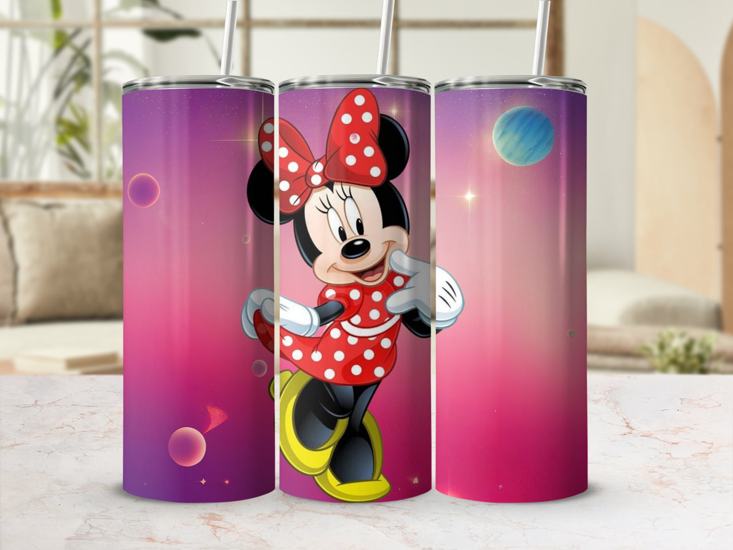 Minnie Mouse Tumbler with Space Fantasy Design