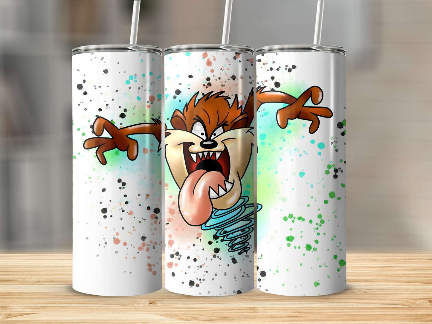 Funny Character With Artistic Splatter Tumbler