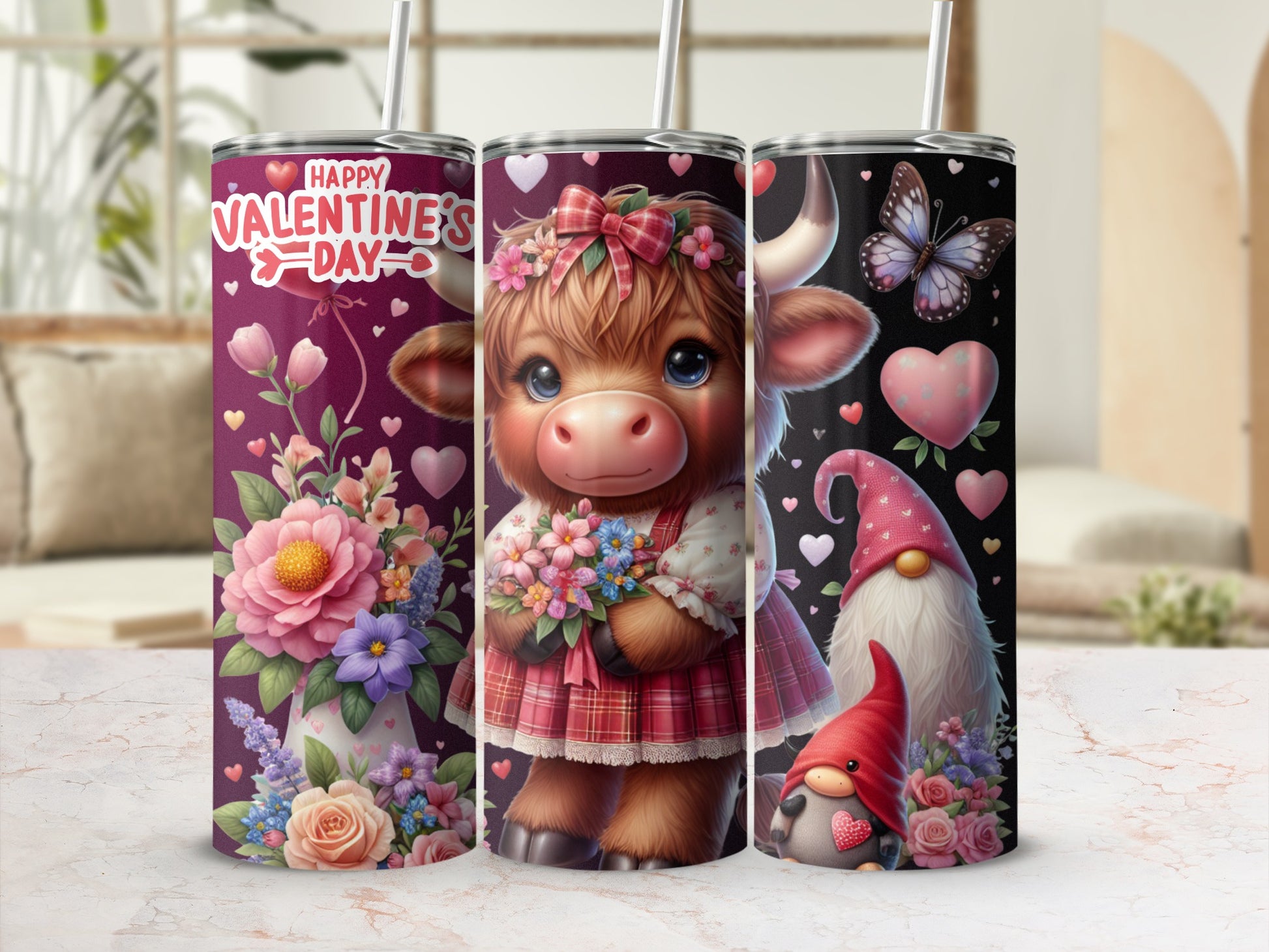 Cute Valentine's Day Themed Tumbler for Gifting