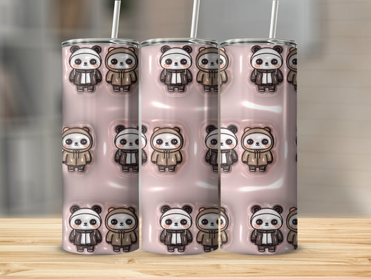 Cute Panda Bear Design Insulated Tumbler