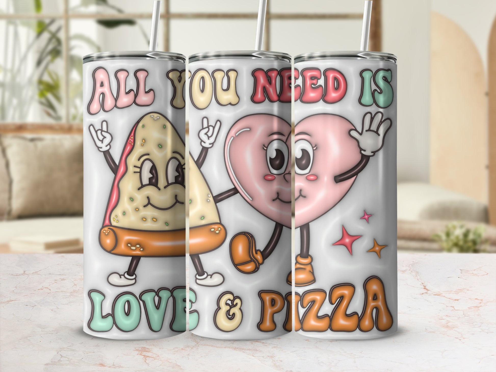 All You Need Is Love & Pizza Insulated Drink Tumbler