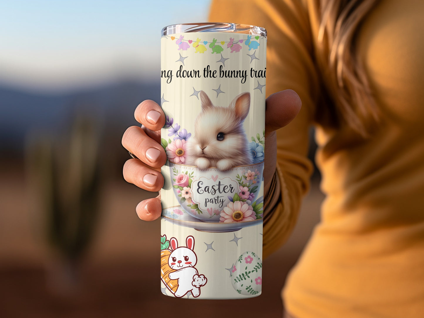 Charming Down the Bunny Trail Easter Party Tumbler