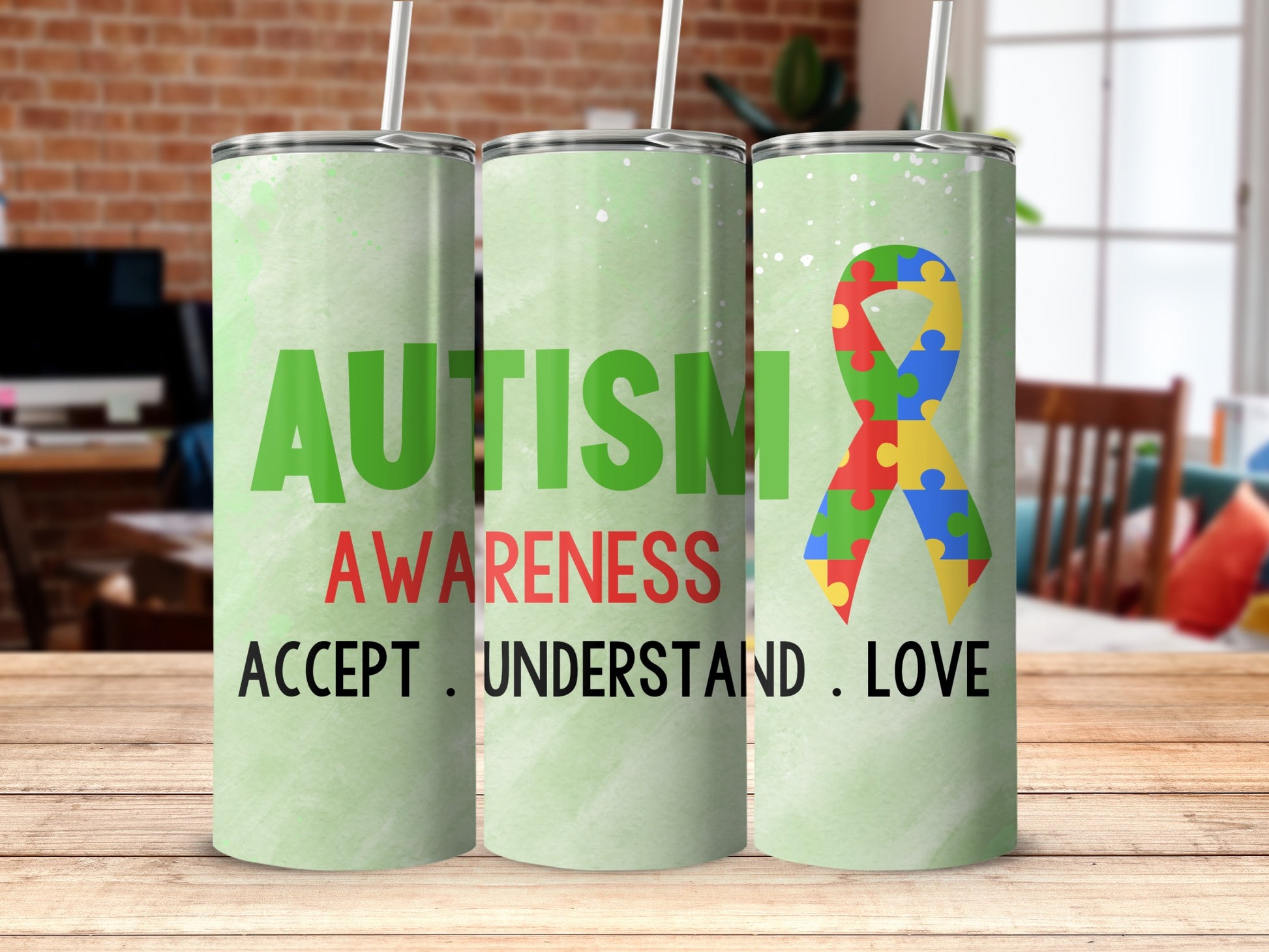 Autism Awareness Accept Understand Love Tumbler