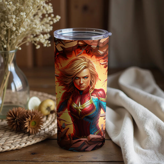 Marvelous Captain Marvel insulated tumbler