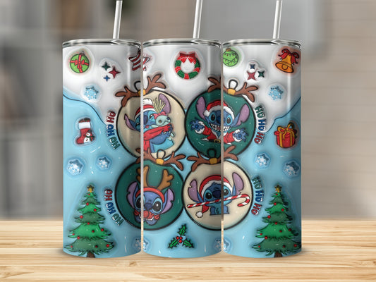 Christmas Cartoon Characters Holiday Themed Tumbler