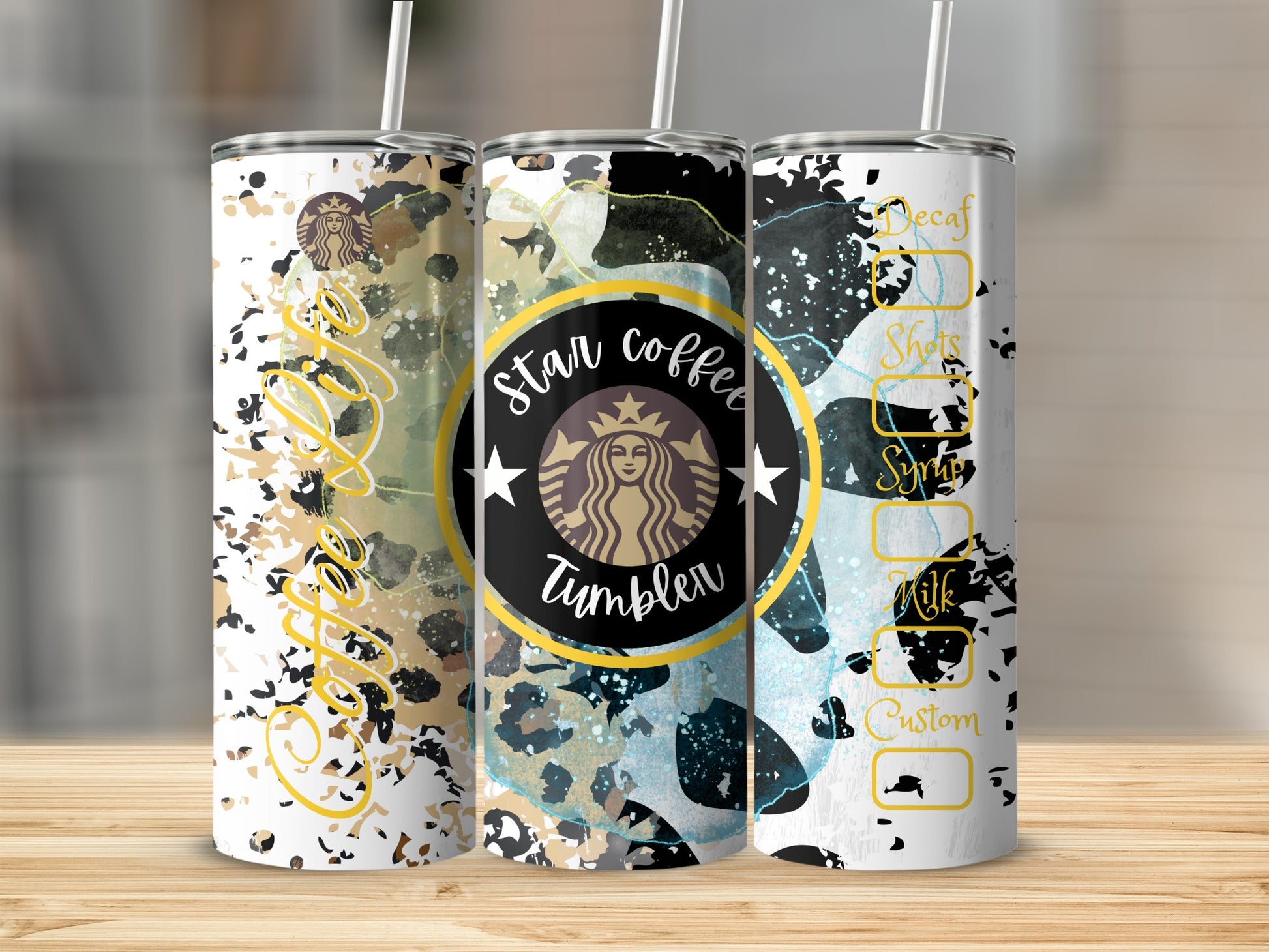 Coffee Life Star Coffee Decaf Shots Syrup Tumbler