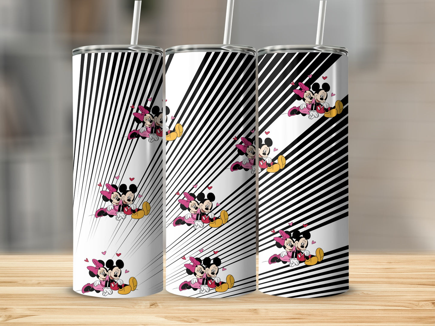 Fun Striped Disney Character Design Tumbler Product