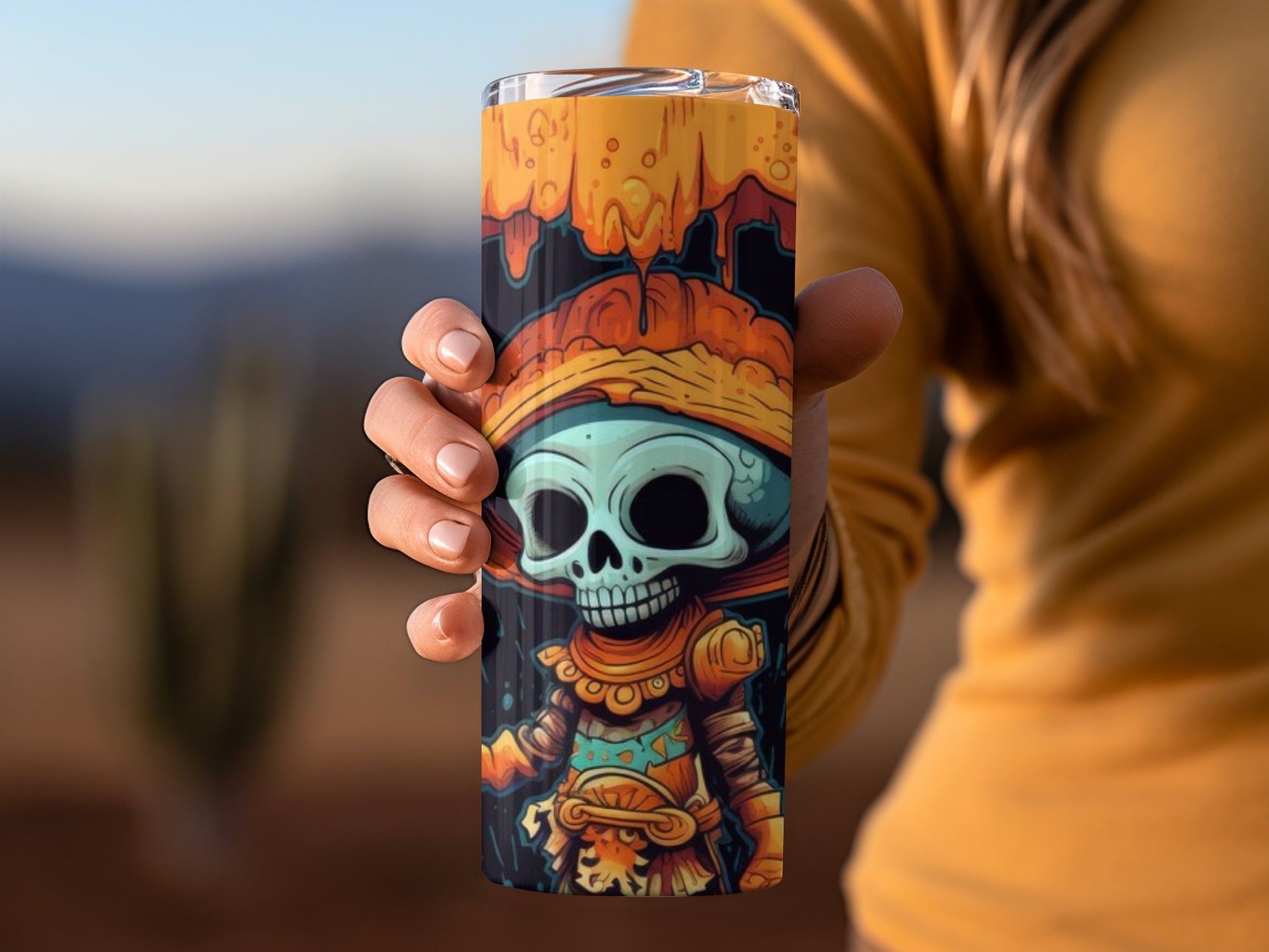 Skeleton Warrior Artwork Drinkware Tumbler Product
